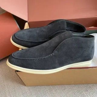 Loro Piana Open Walk Fur Ankle Boots Suede Leather 359504