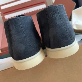 Loro Piana Open Walk Fur Ankle Boots Suede Leather 359504