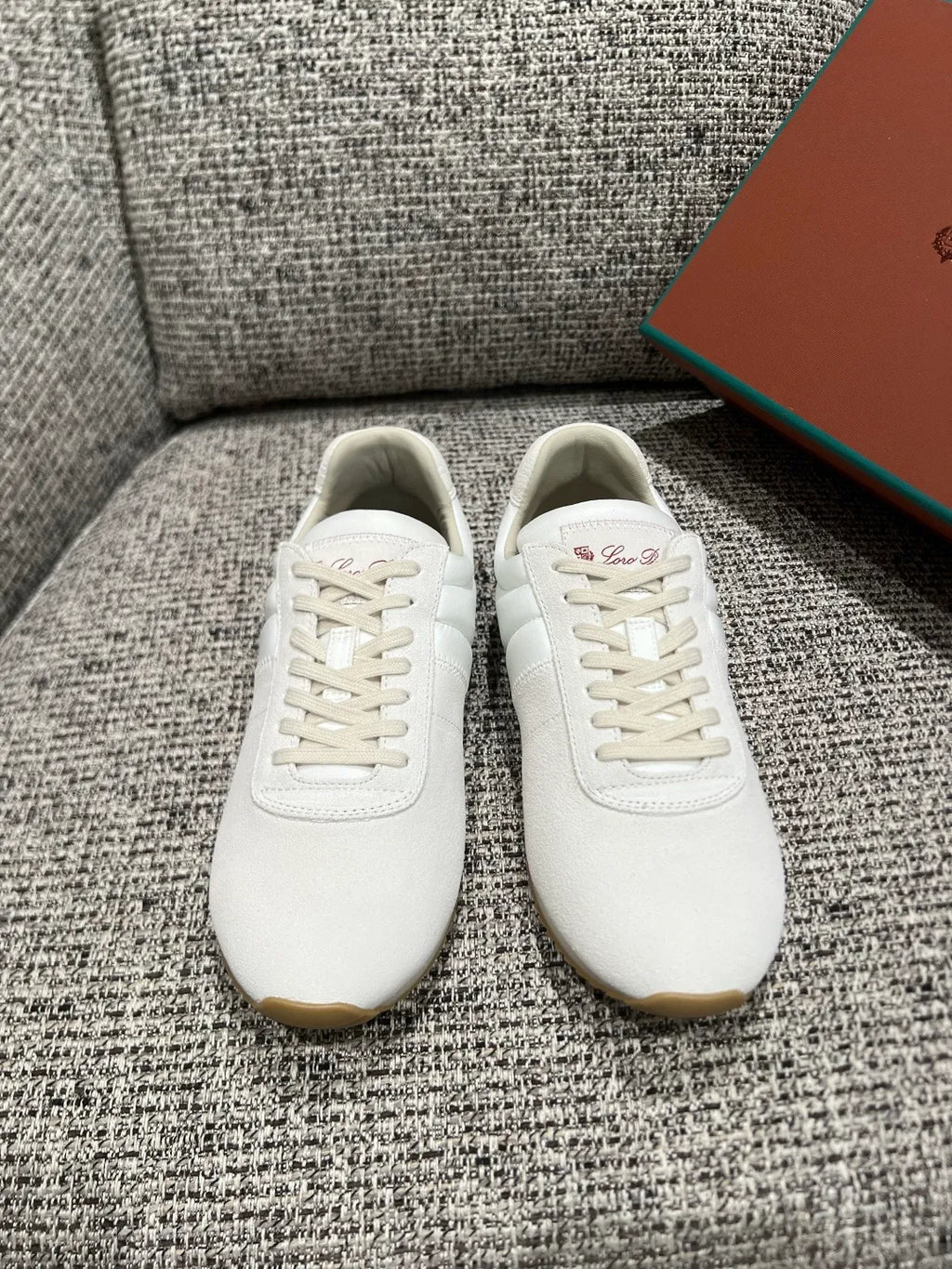 Loro Piana Women's Fast Walk Suede and Nylon Sneakers