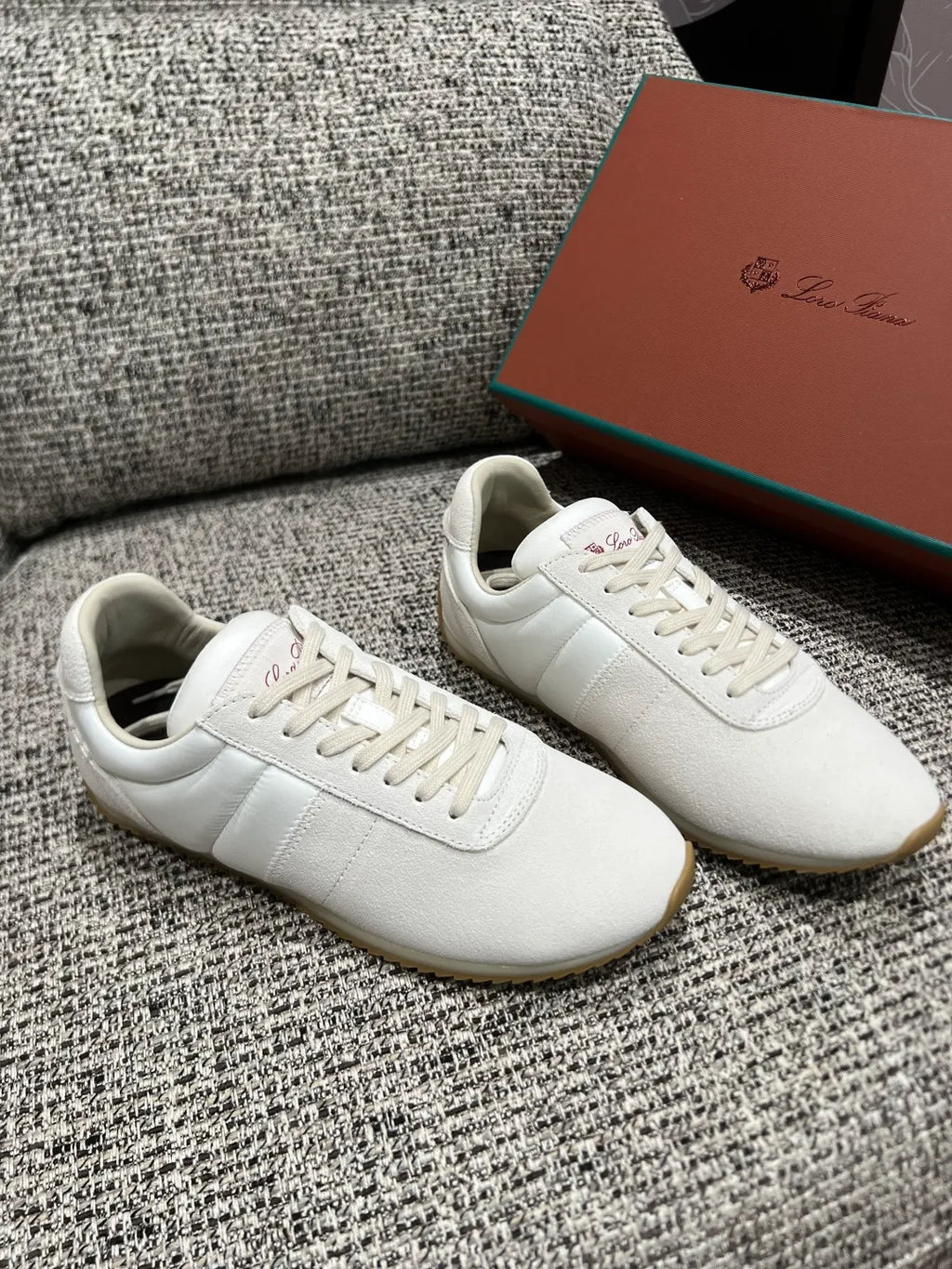 Loro Piana Women's Fast Walk Suede and Nylon Sneakers