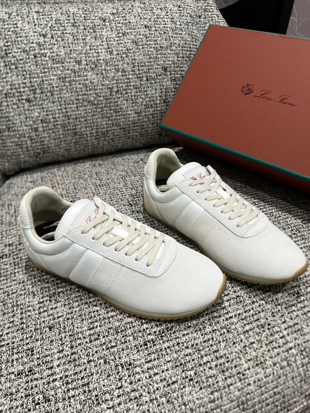 Loro Piana Women's Fast Walk Suede and Nylon Sneakers