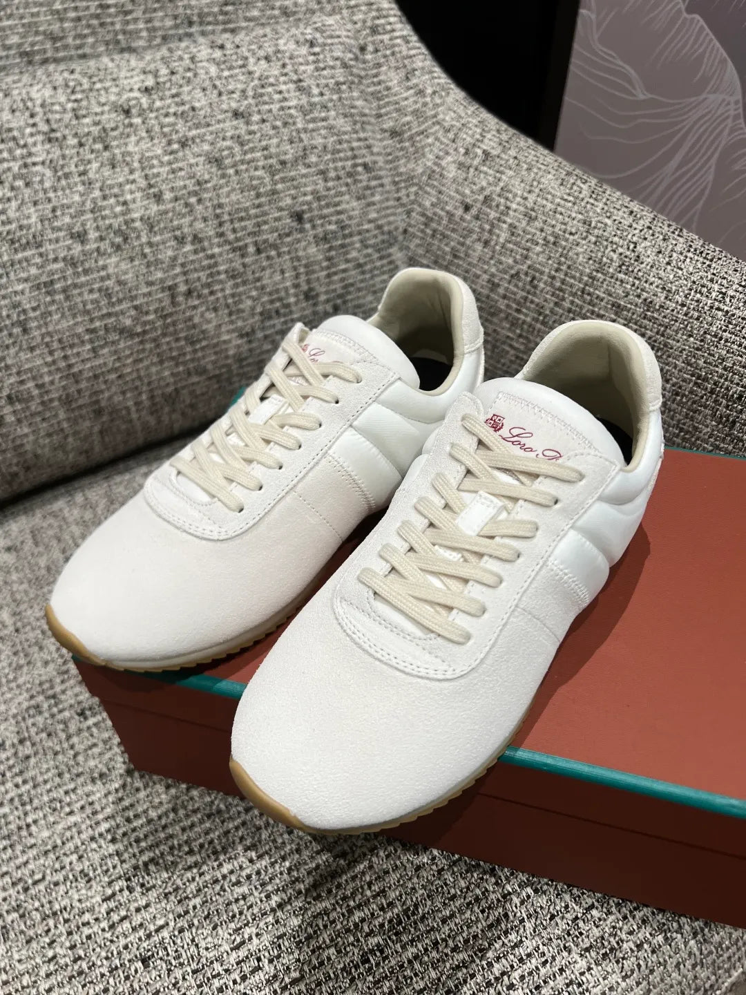 Loro Piana Women's Fast Walk Suede and Nylon Sneakers