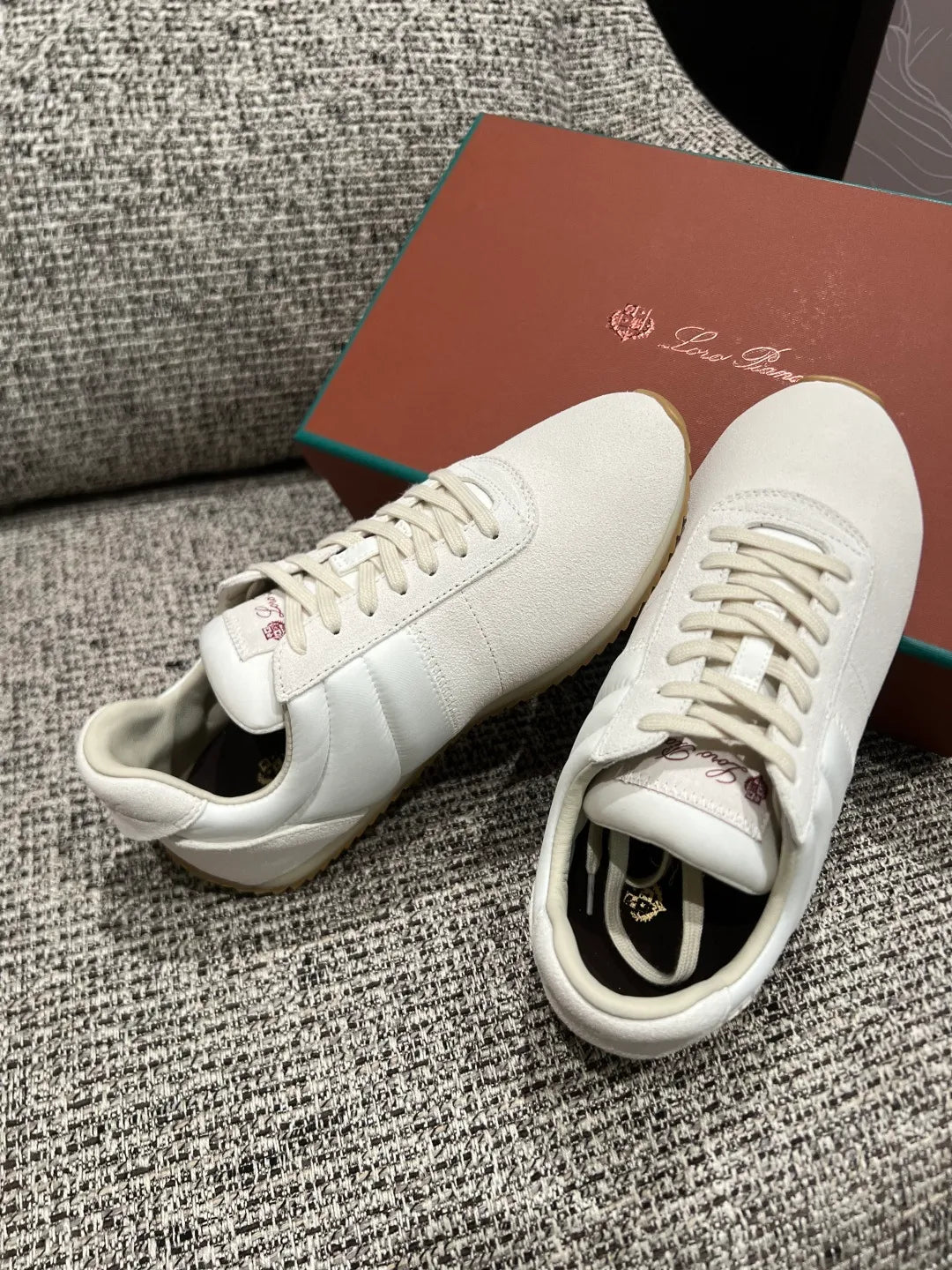Loro Piana Women's Fast Walk Suede and Nylon Sneakers