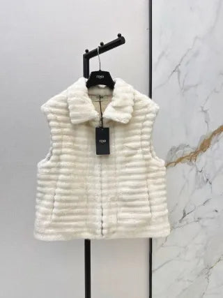 Loro Piana Women's Faux Rabbit Fur Vest Jacket 26SS 992900280
