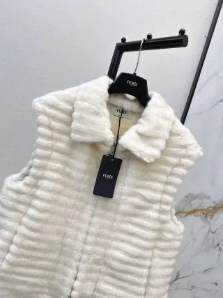 Loro Piana Women's Faux Rabbit Fur Vest Jacket 26SS 992900280