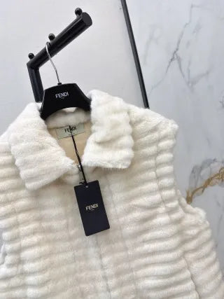 Loro Piana Women's Faux Rabbit Fur Vest Jacket 26SS 992900280