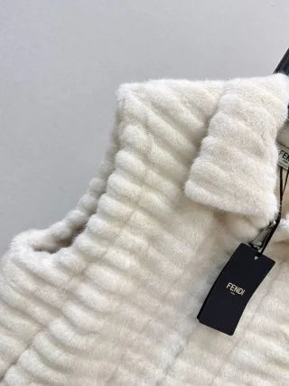 Loro Piana Women's Faux Rabbit Fur Vest Jacket 26SS 992900280