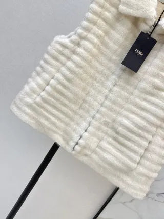 Loro Piana Women's Faux Rabbit Fur Vest Jacket 26SS 992900280