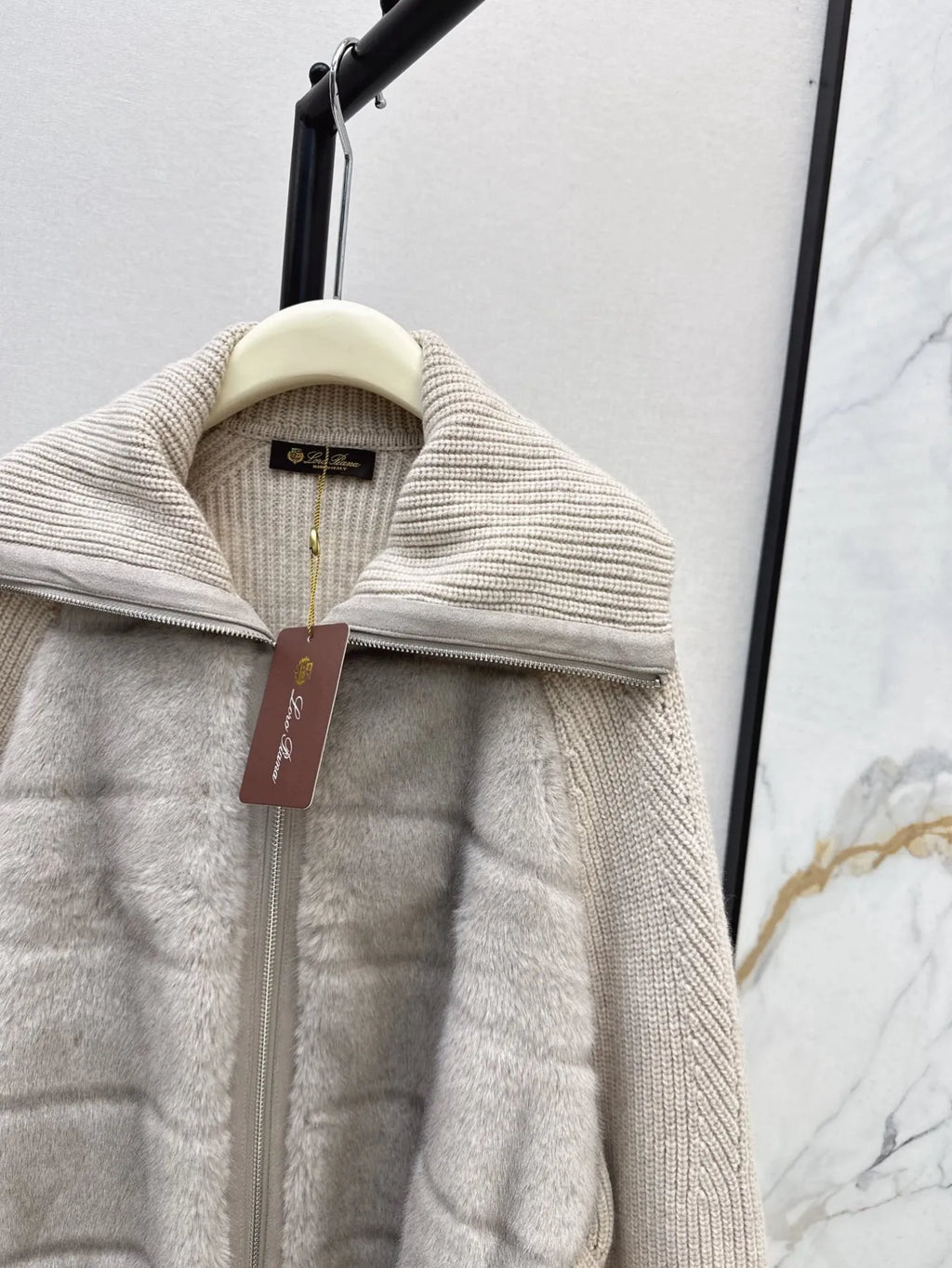 Loro Piana Women's Knit Lapel Down Jacket