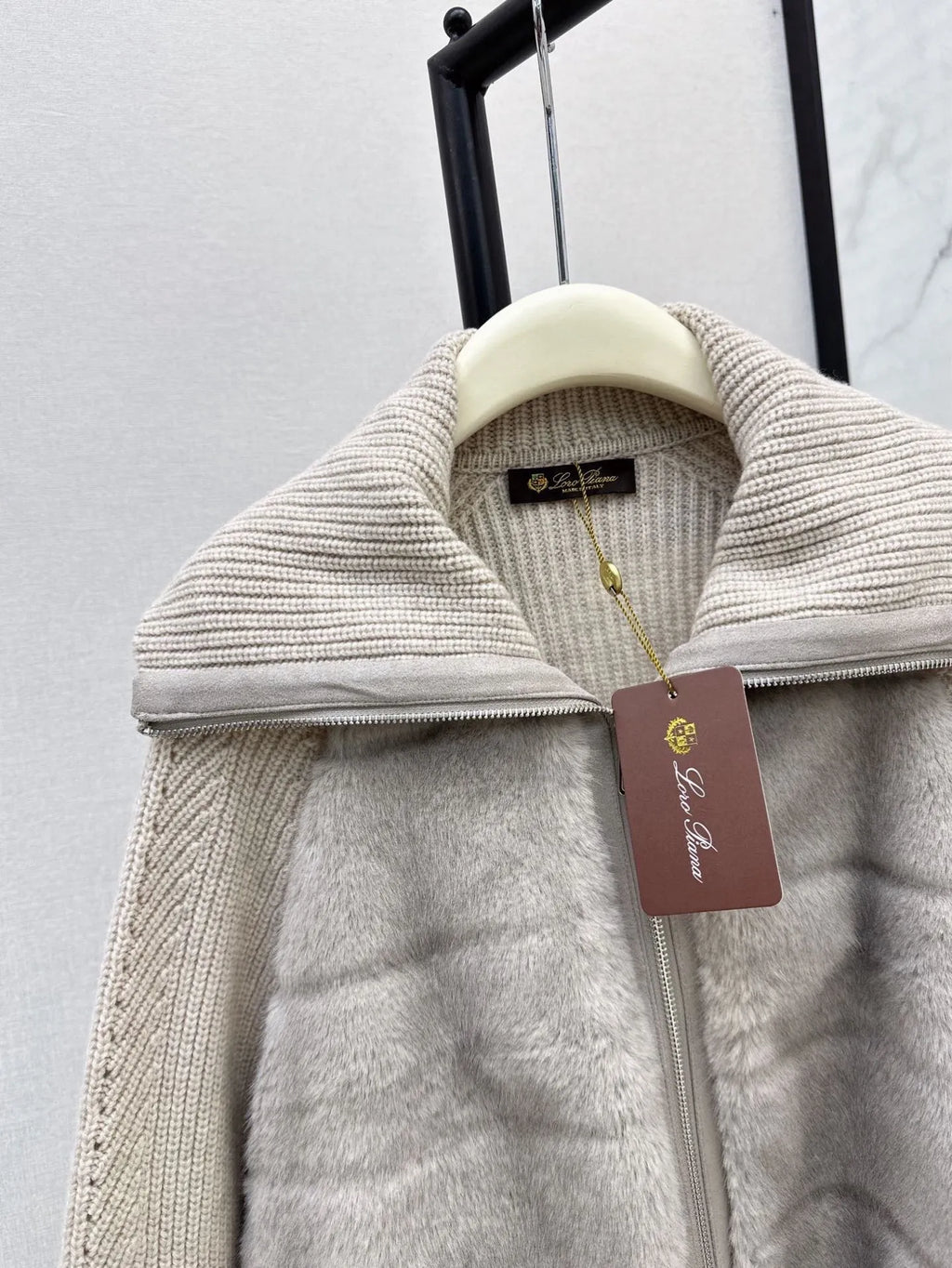 Loro Piana Women's Knit Lapel Down Jacket