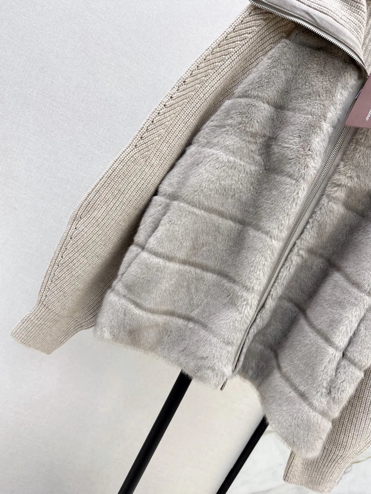 Loro Piana Women's Knit Lapel Down Jacket