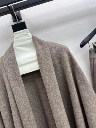 Loro Piana Women's Wool Cardigan and Straight Pants Set