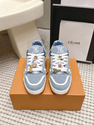 Louis Vuitton 26ss Trainer Sneakers Cowhide Leather White