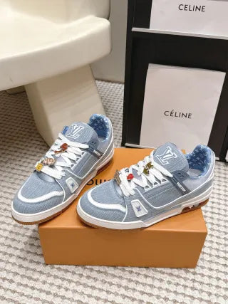 Louis Vuitton 26ss Trainer Sneakers Cowhide Leather White