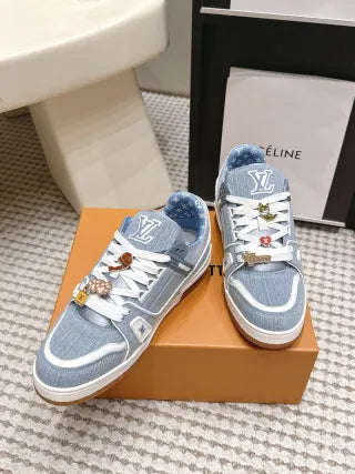 Louis Vuitton 26ss Trainer Sneakers Cowhide Leather White