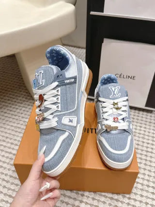 Louis Vuitton 26ss Trainer Sneakers Cowhide Leather White