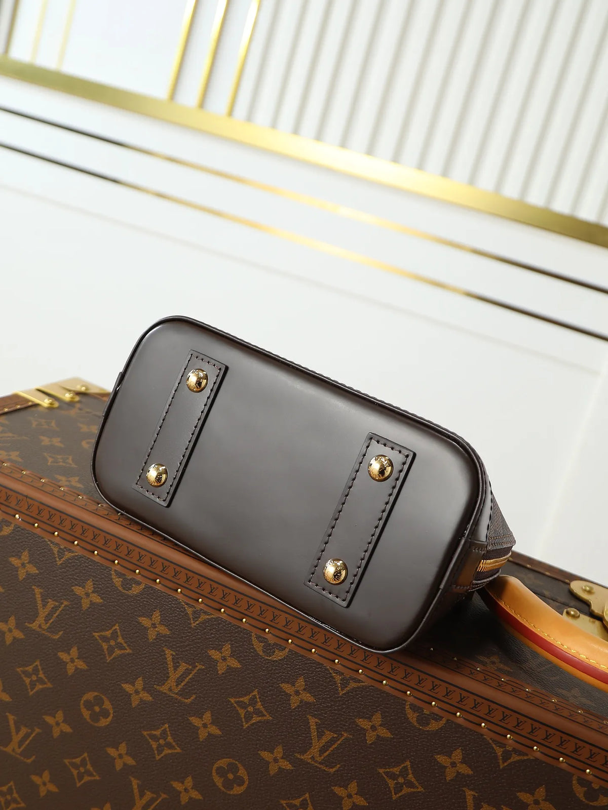 Louis Vuitton Alma Mini Damier Ebene Handbag M00015