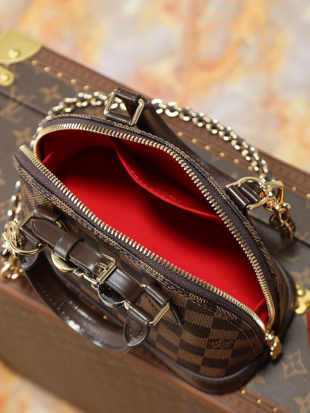 Louis Vuitton Alma Mini Damier Ebene Handbag M00015