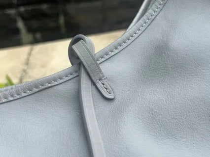 Louis Vuitton CarryAll Dark MM Leather Handbag Grey