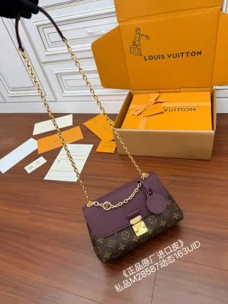 Louis Vuitton Diamond Pattern Leather Bag M28587