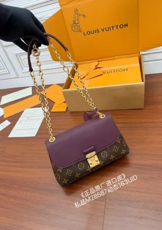 Louis Vuitton Diamond Pattern Leather Bag M28587