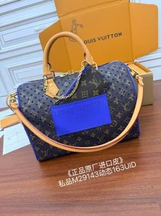 Louis Vuitton Diamond Pattern Leather Bag M29143