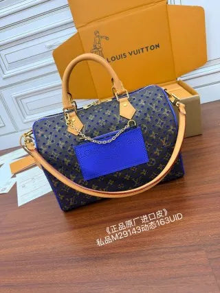 Louis Vuitton Diamond Pattern Leather Bag M29143