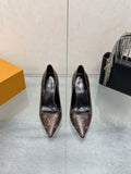 Louis Vuitton Leather Silk 3.3 in Heels