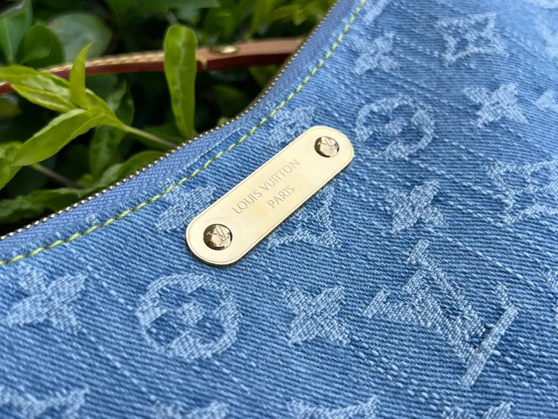 Louis Vuitton Liv Pochette Denim Handbag
