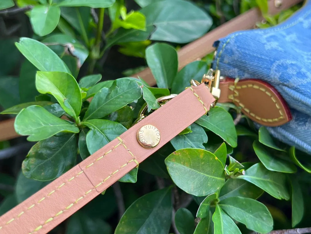 Louis Vuitton Liv Pochette Denim Handbag