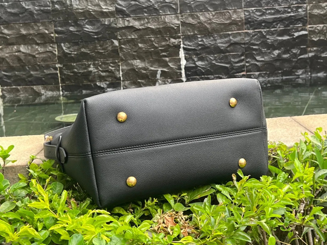 Louis Vuitton Low Key Hobo MM Leather Handbag M24856 Black