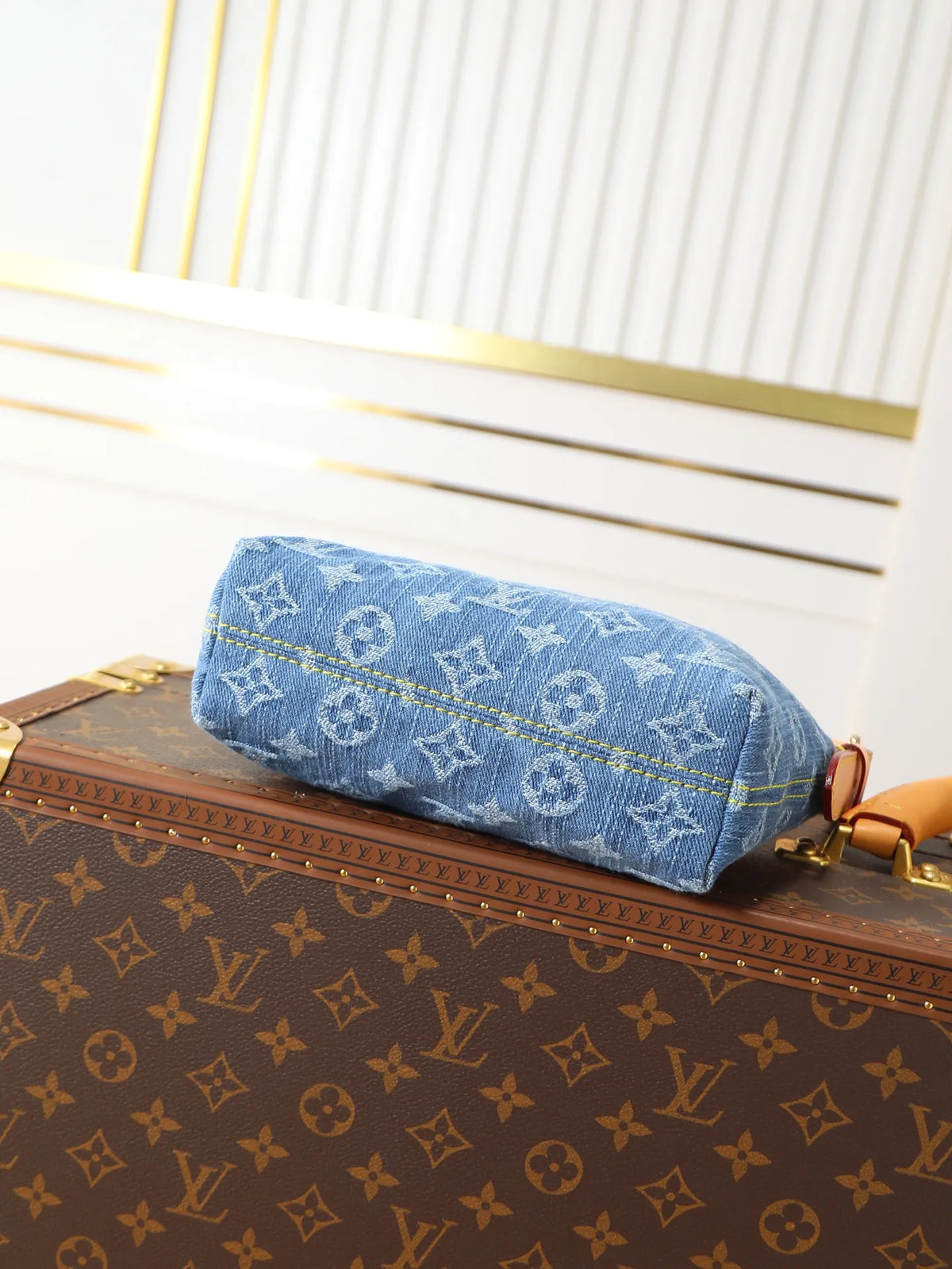Louis Vuitton Mini Moon Denim Handbag Blue