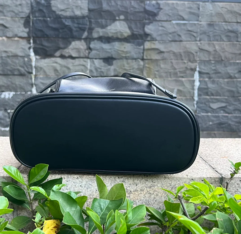 Montsouris Leather Backpack M12587 Black