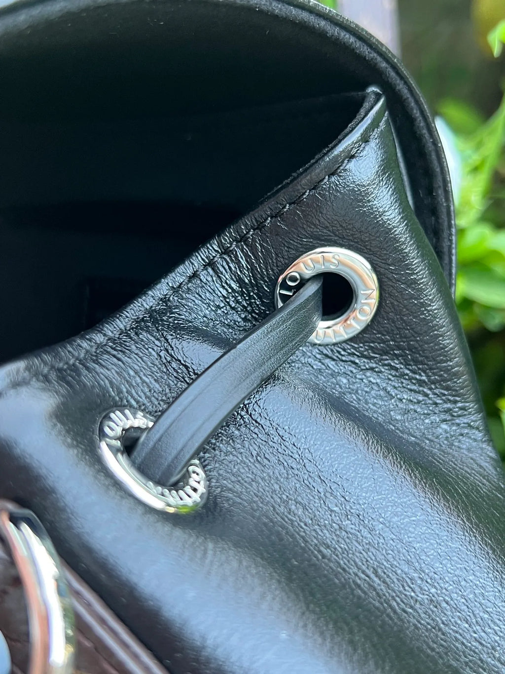 Montsouris Leather Backpack M12587 Black