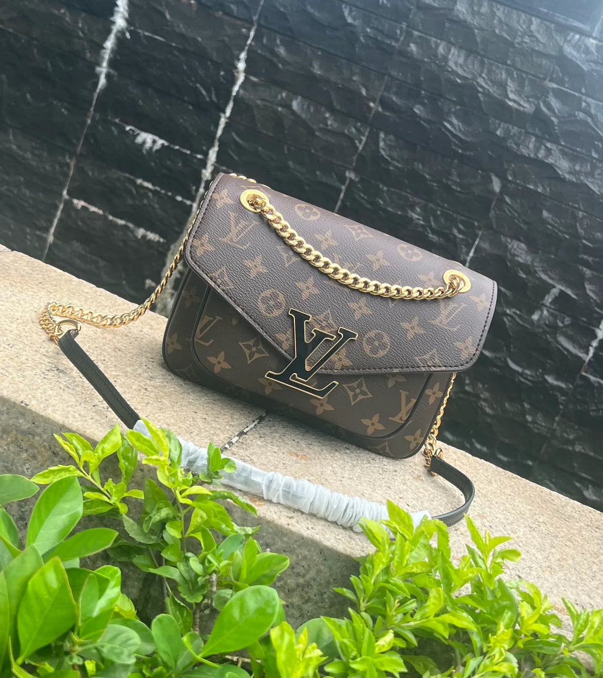 Louis Vuitton Passy Coated Canvas Handbag M45592