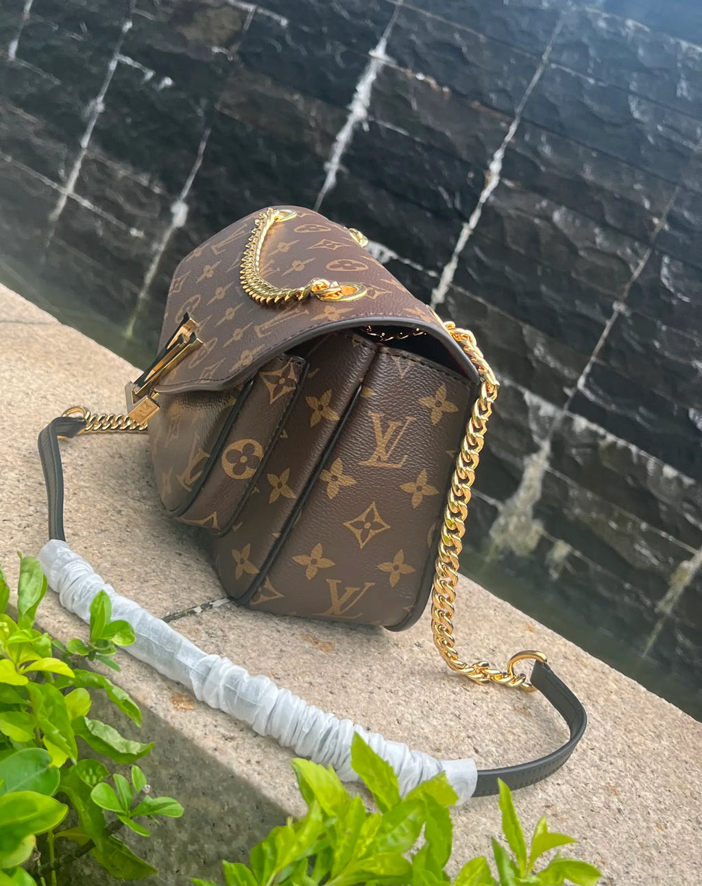 Louis Vuitton Passy Coated Canvas Handbag M45592