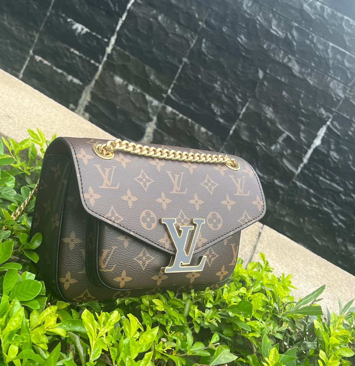 Louis Vuitton Passy Coated Canvas Handbag M45592