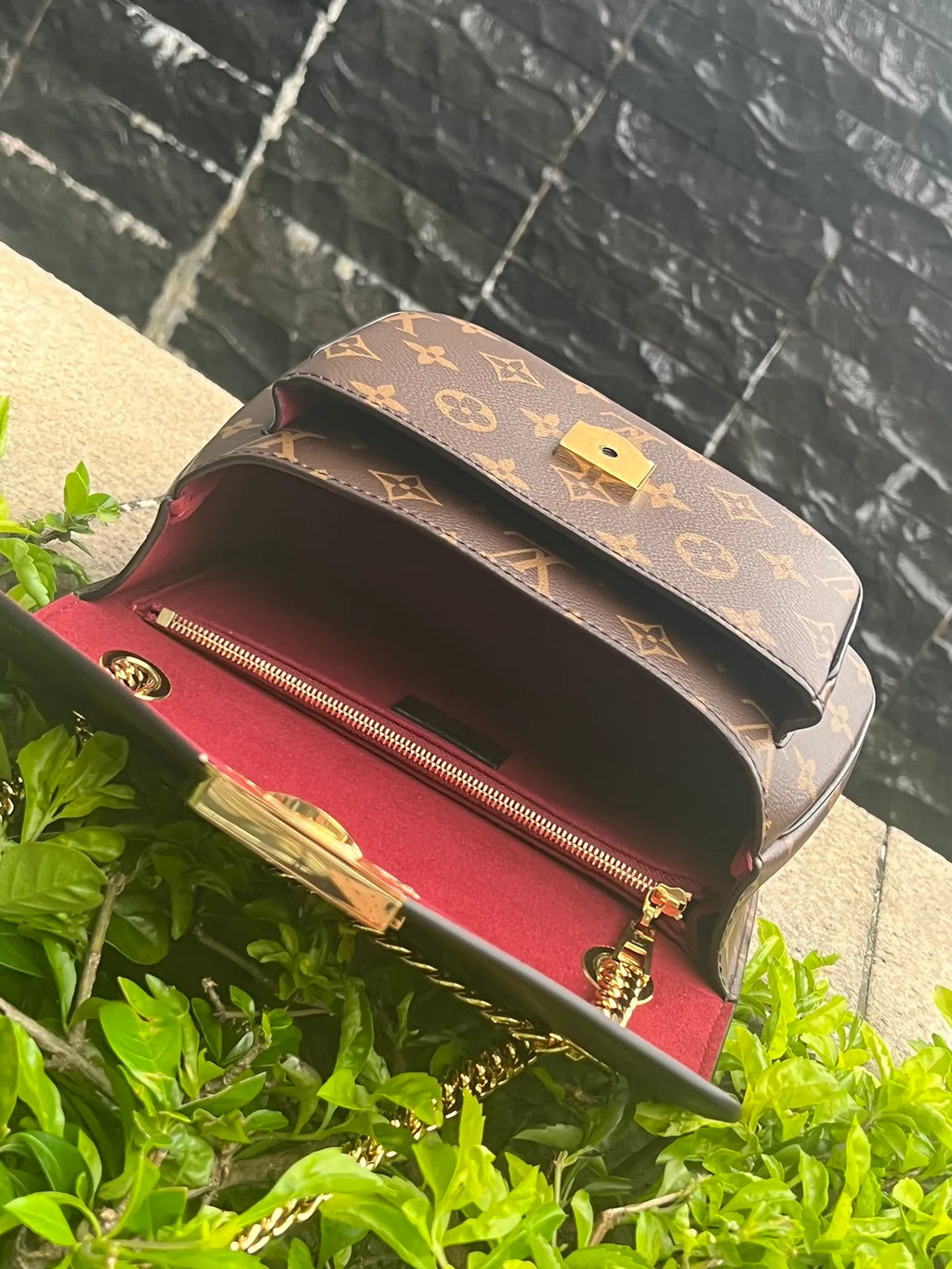 Louis Vuitton Passy Coated Canvas Handbag M45592