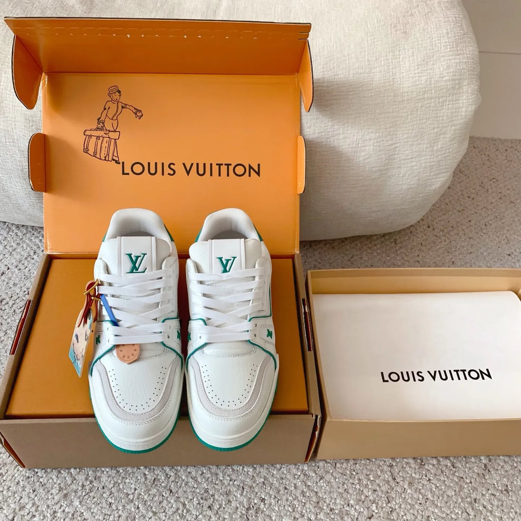 Louis Vuitton Trainer Sneakers Cowhide Leather White