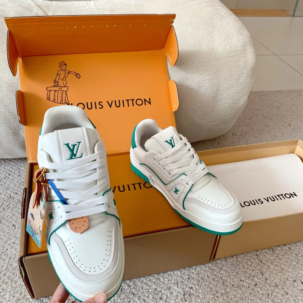 Louis Vuitton Trainer Sneakers Cowhide Leather White