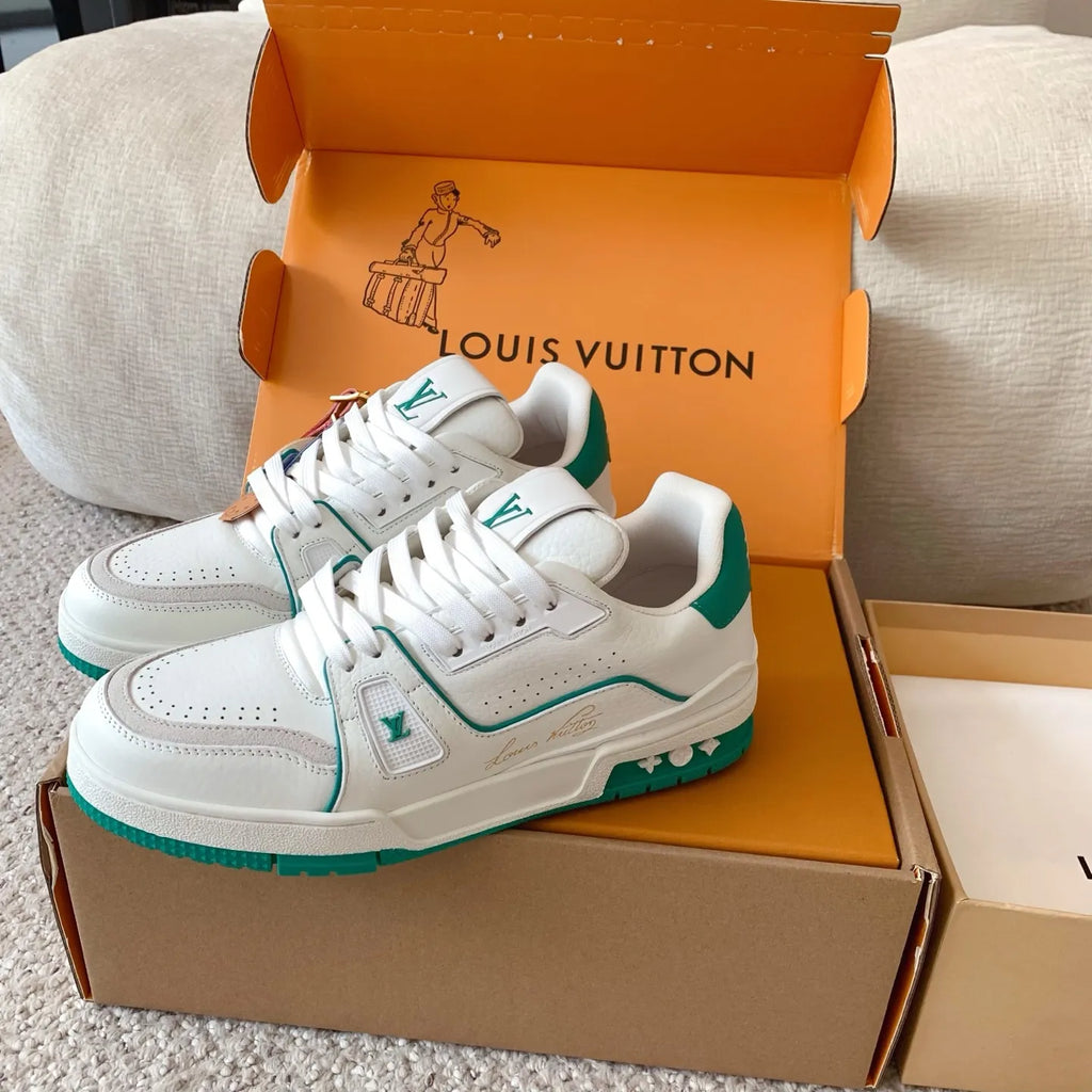 Louis Vuitton Trainer Sneakers Cowhide Leather White