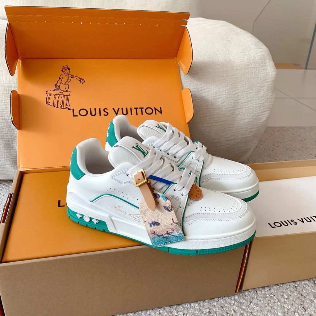 Louis Vuitton Trainer Sneakers Cowhide Leather White