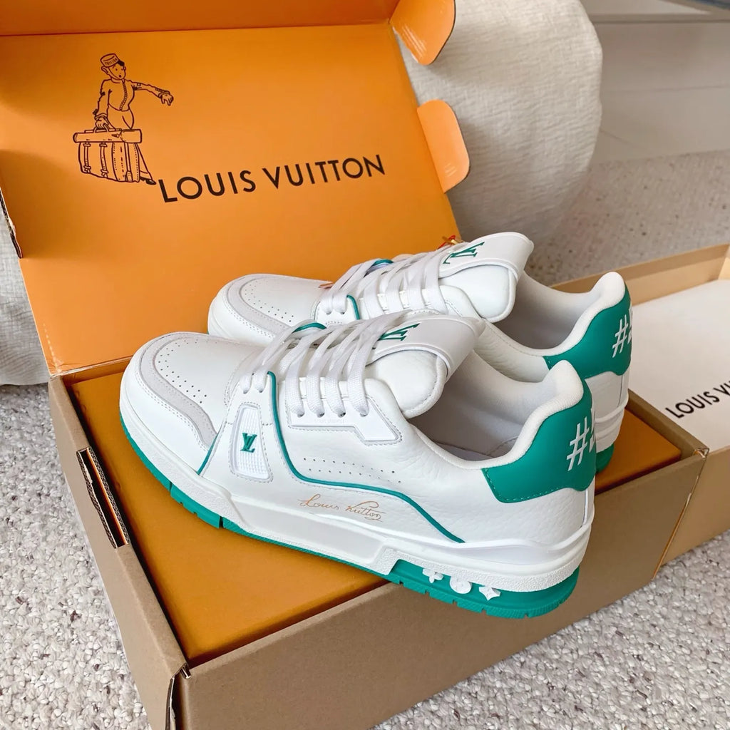 Louis Vuitton Trainer Sneakers Cowhide Leather White