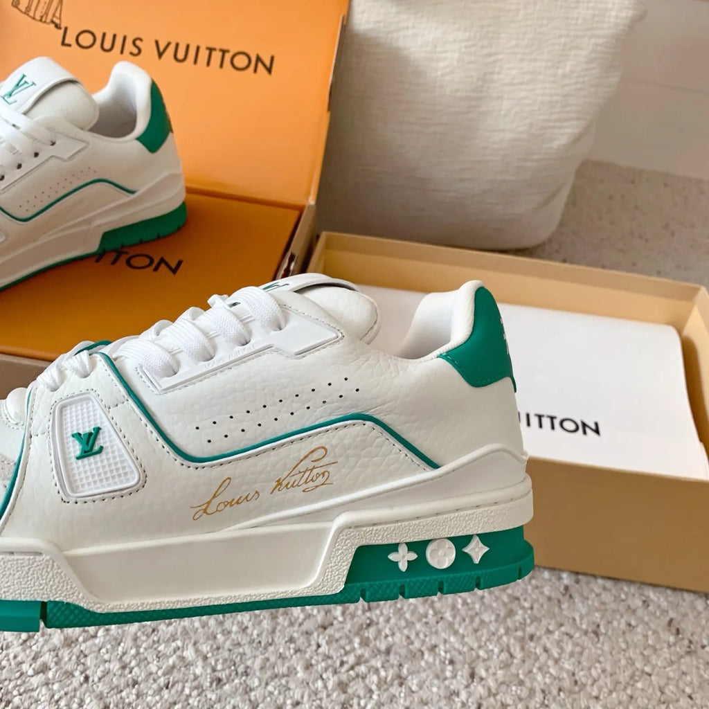 Louis Vuitton Trainer Sneakers Cowhide Leather White