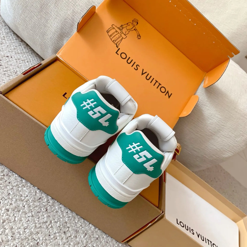Louis Vuitton Trainer Sneakers Cowhide Leather White