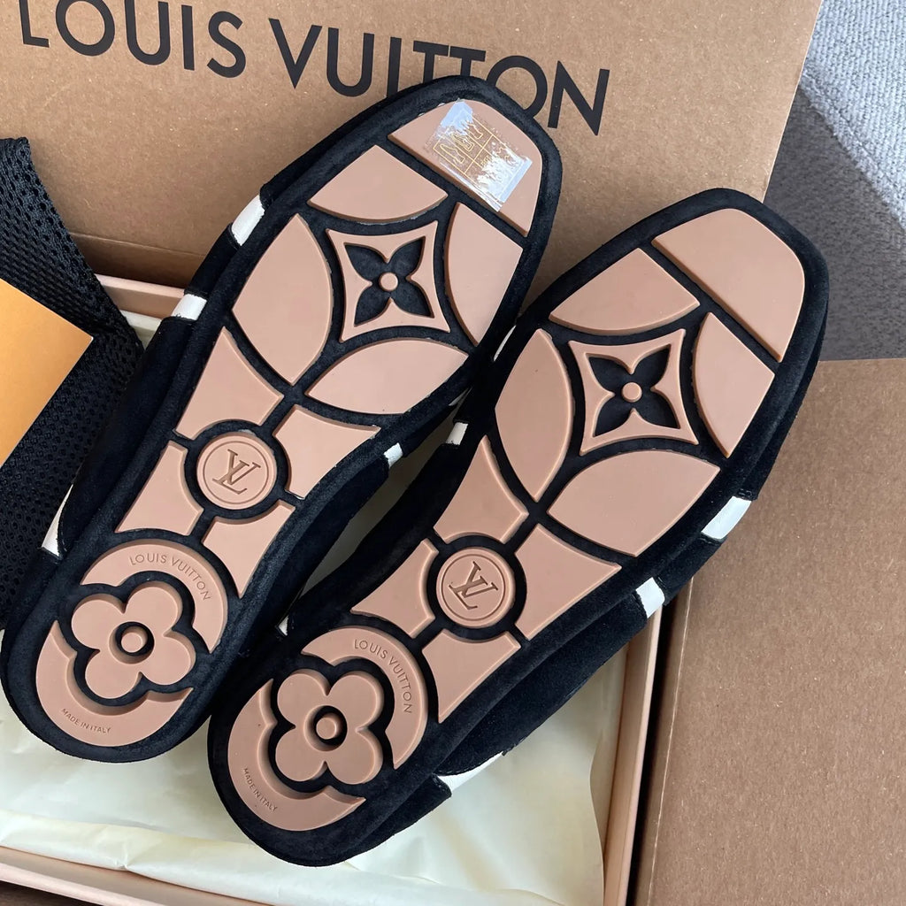 Louis Vuitton Women's Ballet Sneakers Calfskin Suede Leather 329105
