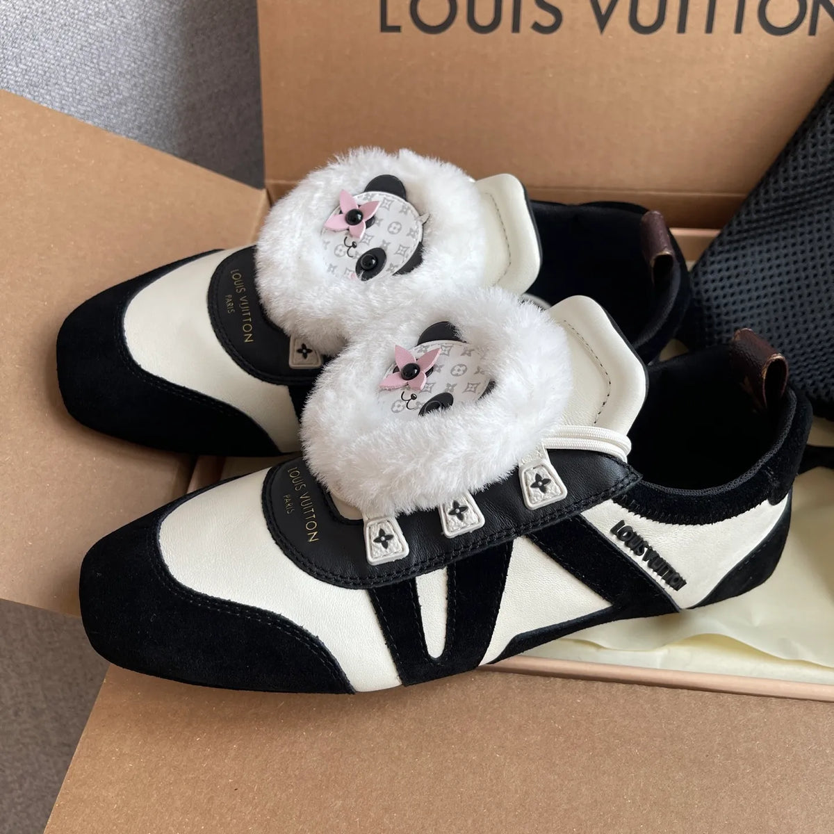 Louis Vuitton Women's Ballet Sneakers Calfskin Suede Leather 329105