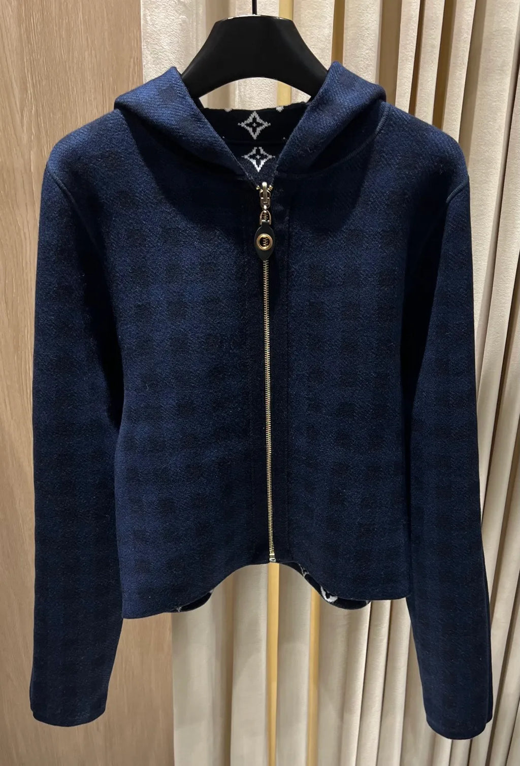 Louis Vuitton Women's Reversible Monogram Hooded Knit Cardigan