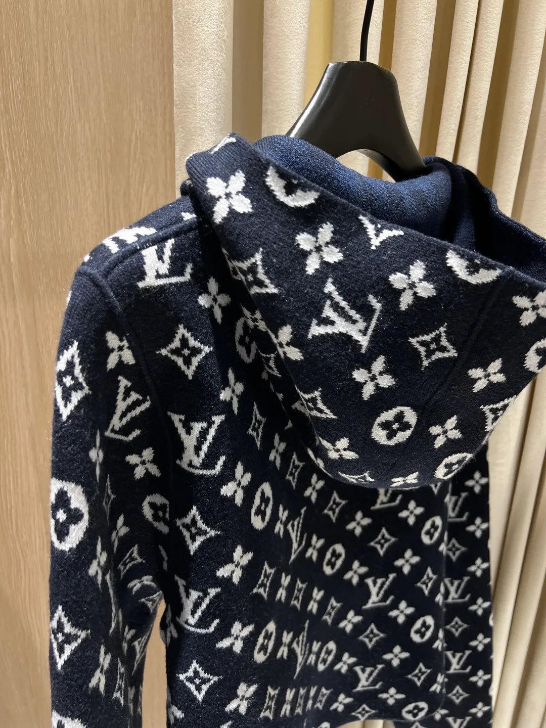 Louis Vuitton Women's Reversible Monogram Hooded Knit Cardigan