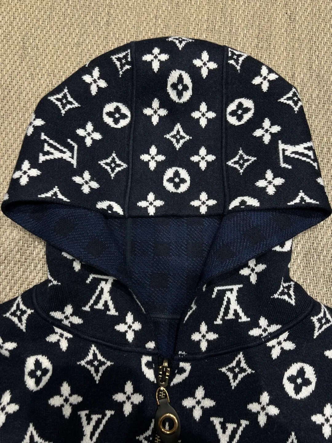 Louis Vuitton Women's Reversible Monogram Hooded Knit Cardigan